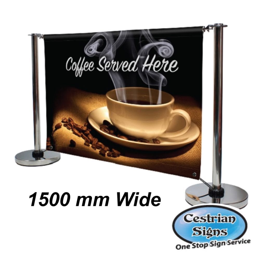Adfresco Cafe Barrier 1500mm Wide
