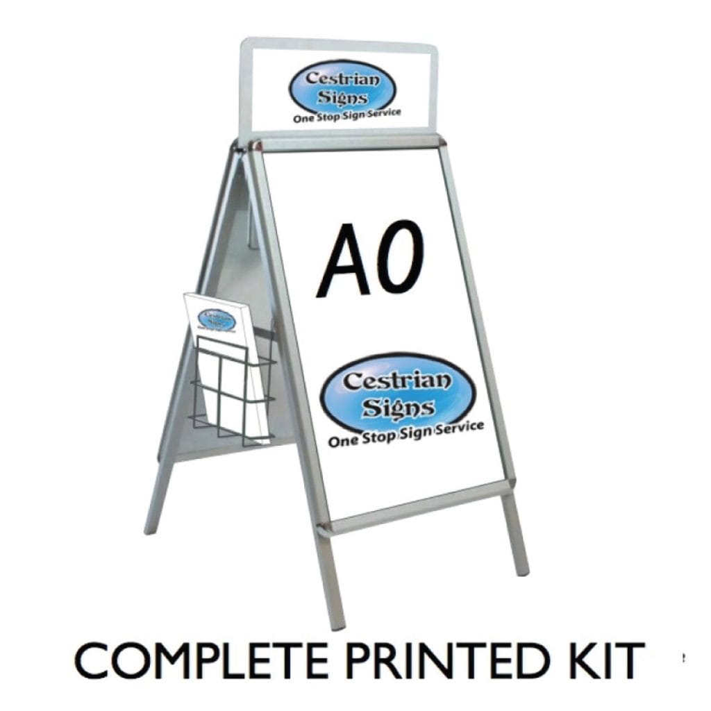 silver aluminium a board sign a0 size,