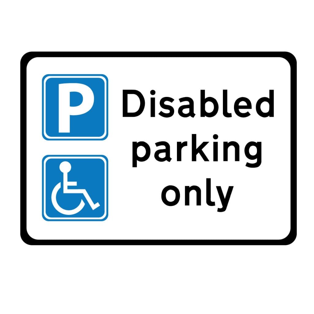 Disabled Parking Only Sign