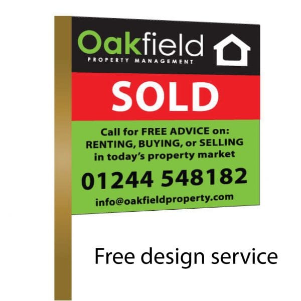 Sold Material Sign House or Flat Sold Sign - Cestrian Signs