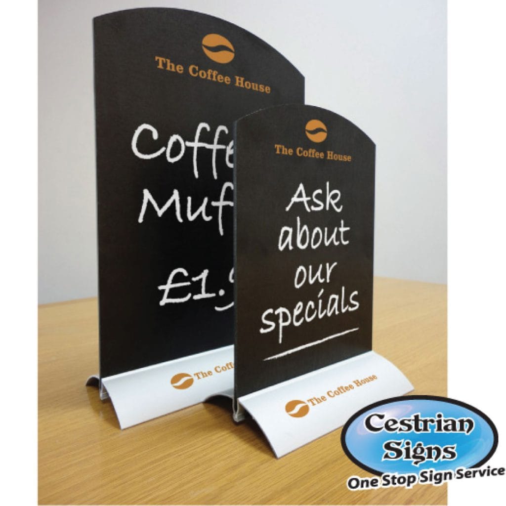 Table top chalkboards