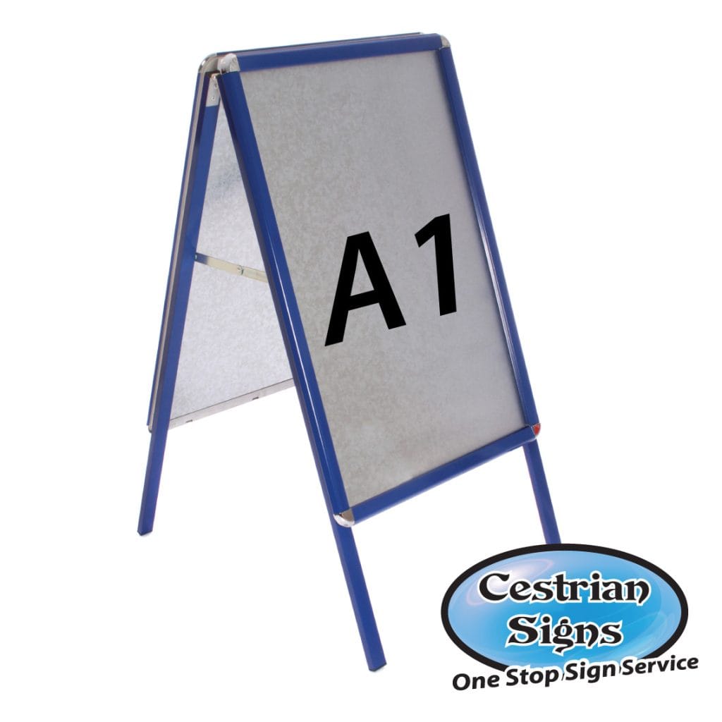 Blue A-Board Pavement Sign A1