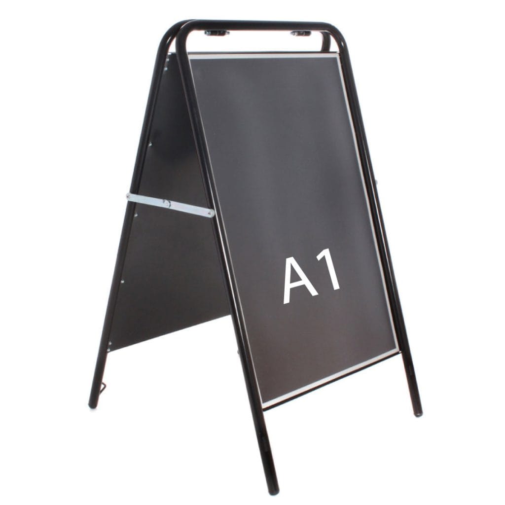 Metal A Board Pavement Sign Black A1