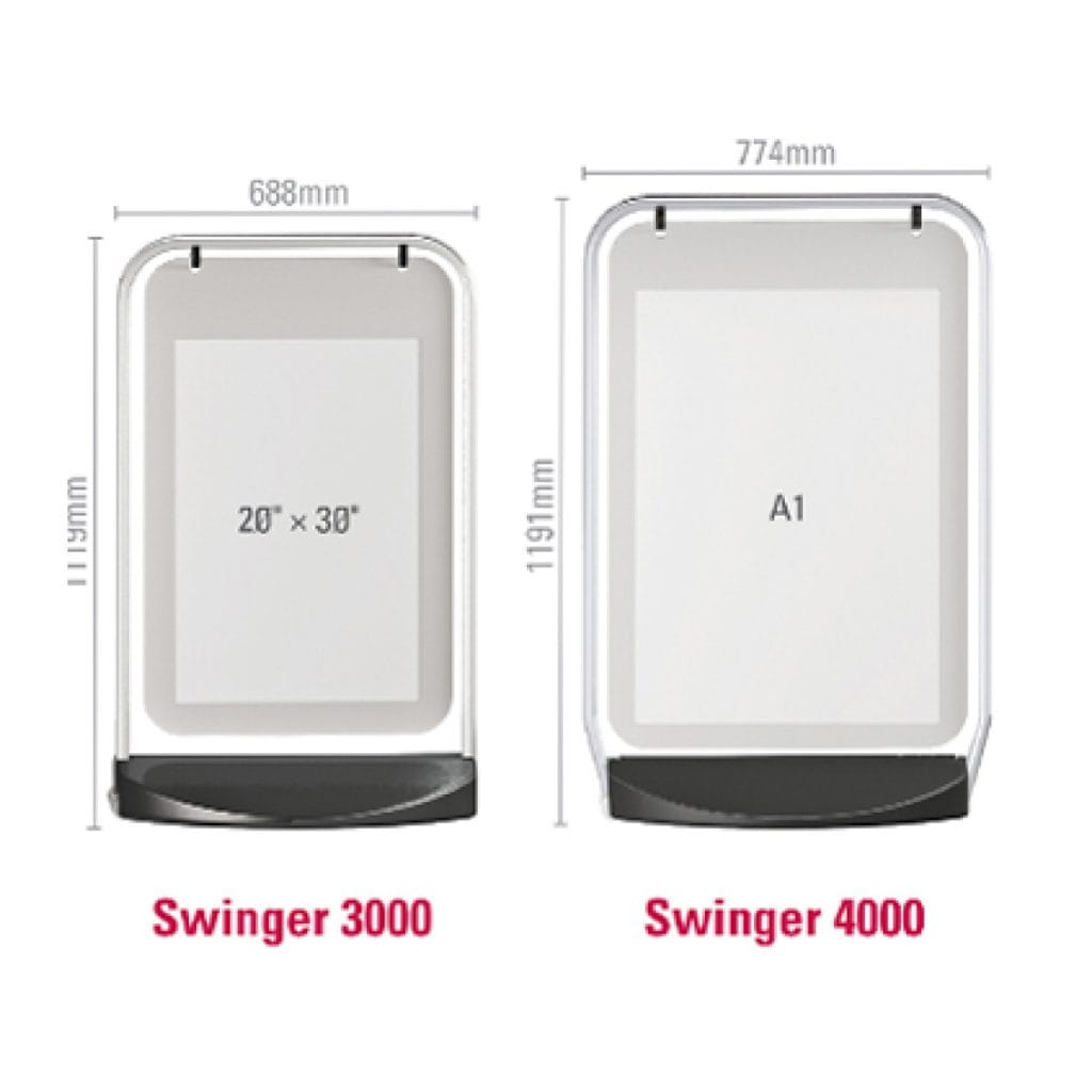 Swinger 3000 4000 sign replacement poster pocket