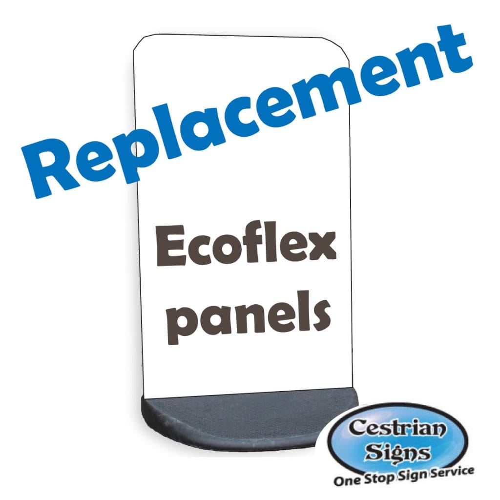 Ecoflex Replacement Panel aluminium Cestrian Signs