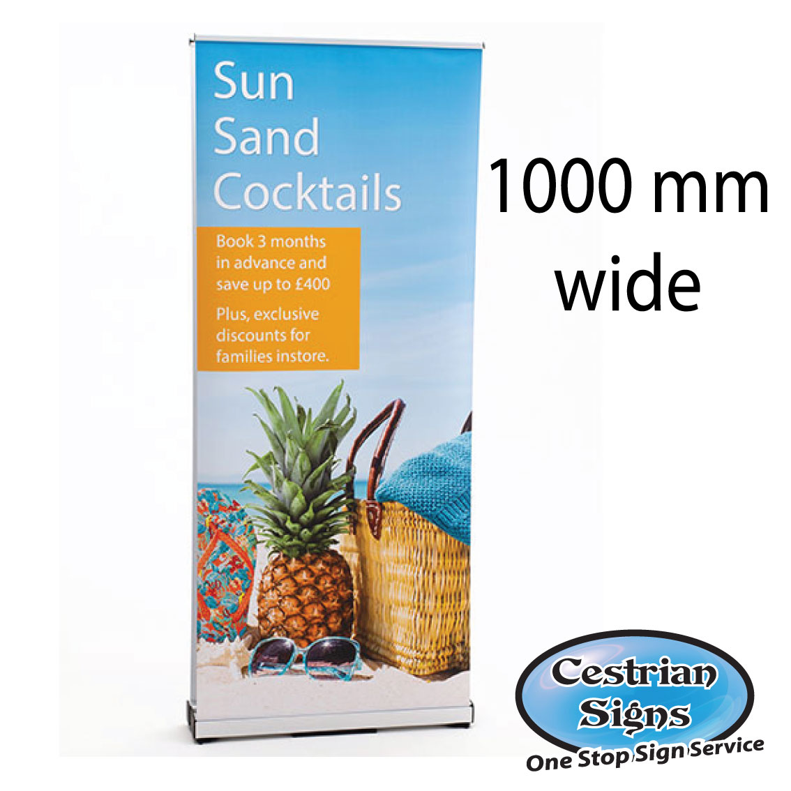 Pull up Banners 1000 mm Wide