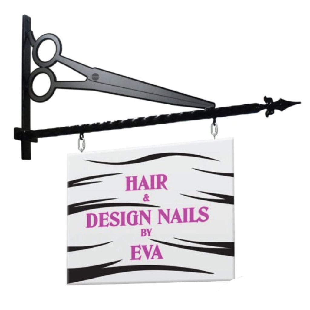 Hairdressers Scissors Projecting Hanging Sign Bracket