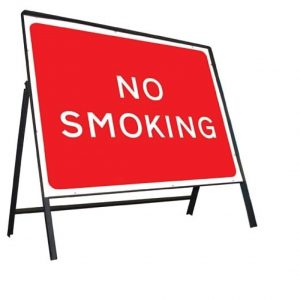No Smoking Stanchion Sign Complete