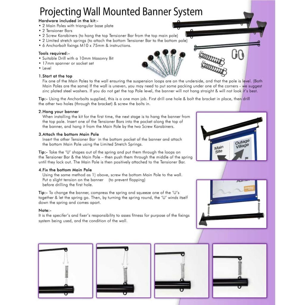 Projecting Wall Mounted Banner System