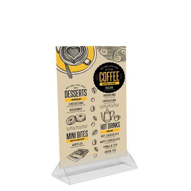 Clear Menu Holders A5