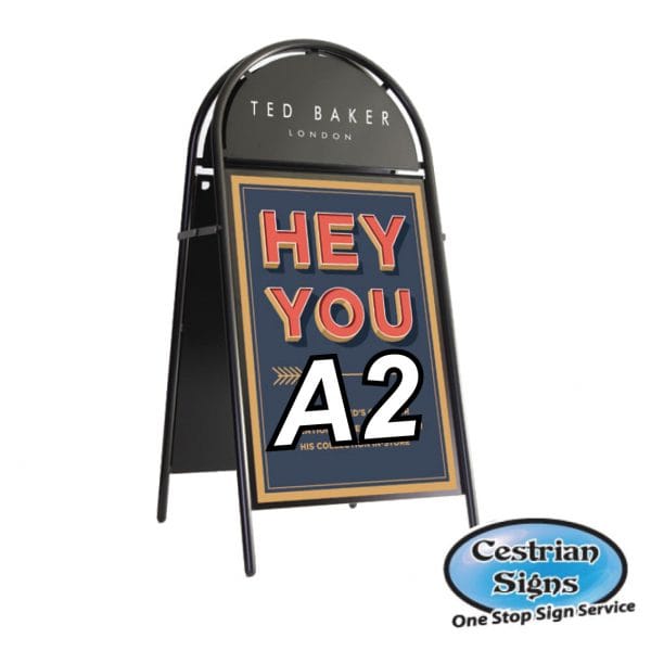 Booster A Board Sign A2 Black Cestrian Signs