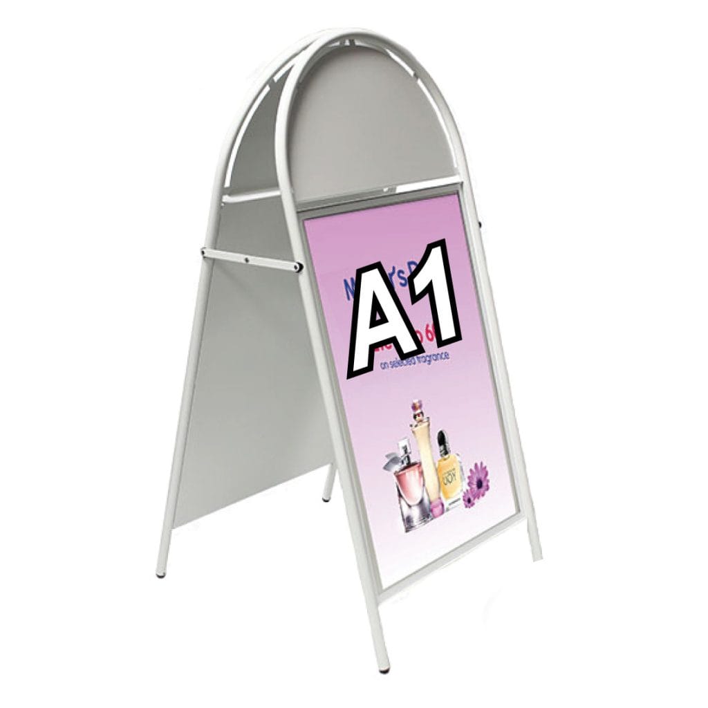 Booster A-Board Pavement Sign A1 White