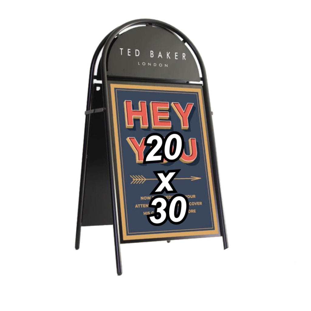 Booster A-Board Sign 20 x 30 inch Black