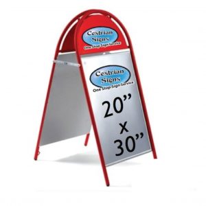 Booster A-Board Sign 20 x 30 inch Red