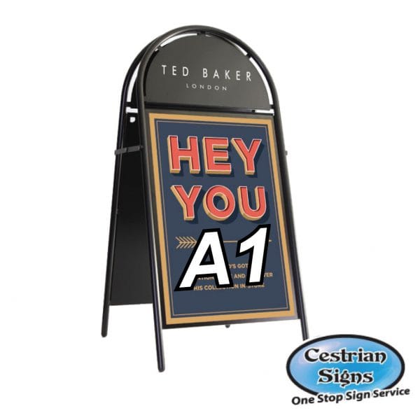 Booster A Board Sign A1 Black Cestrian Signs