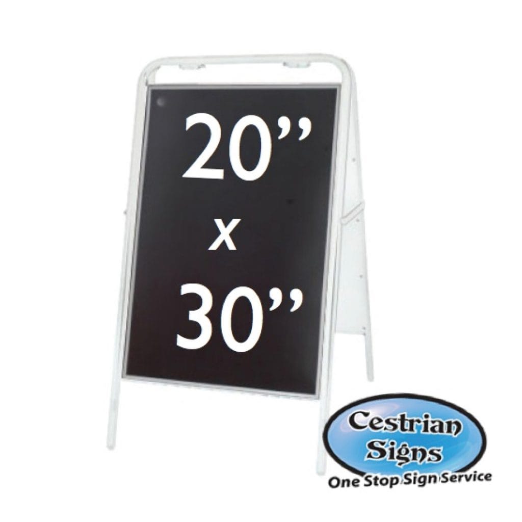 Metal-A-Board-Pavement-Sign-White-20-X-30