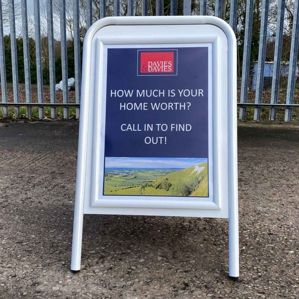 metal snap frame a board sign