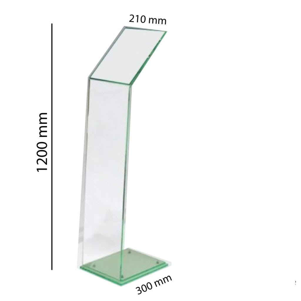 Menu-Display-Stand-Translucent-Green-Acrylic