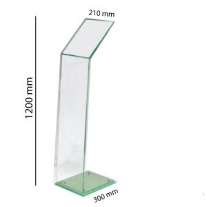 Menu-Display-Stand-Translucent-Green-Acrylic