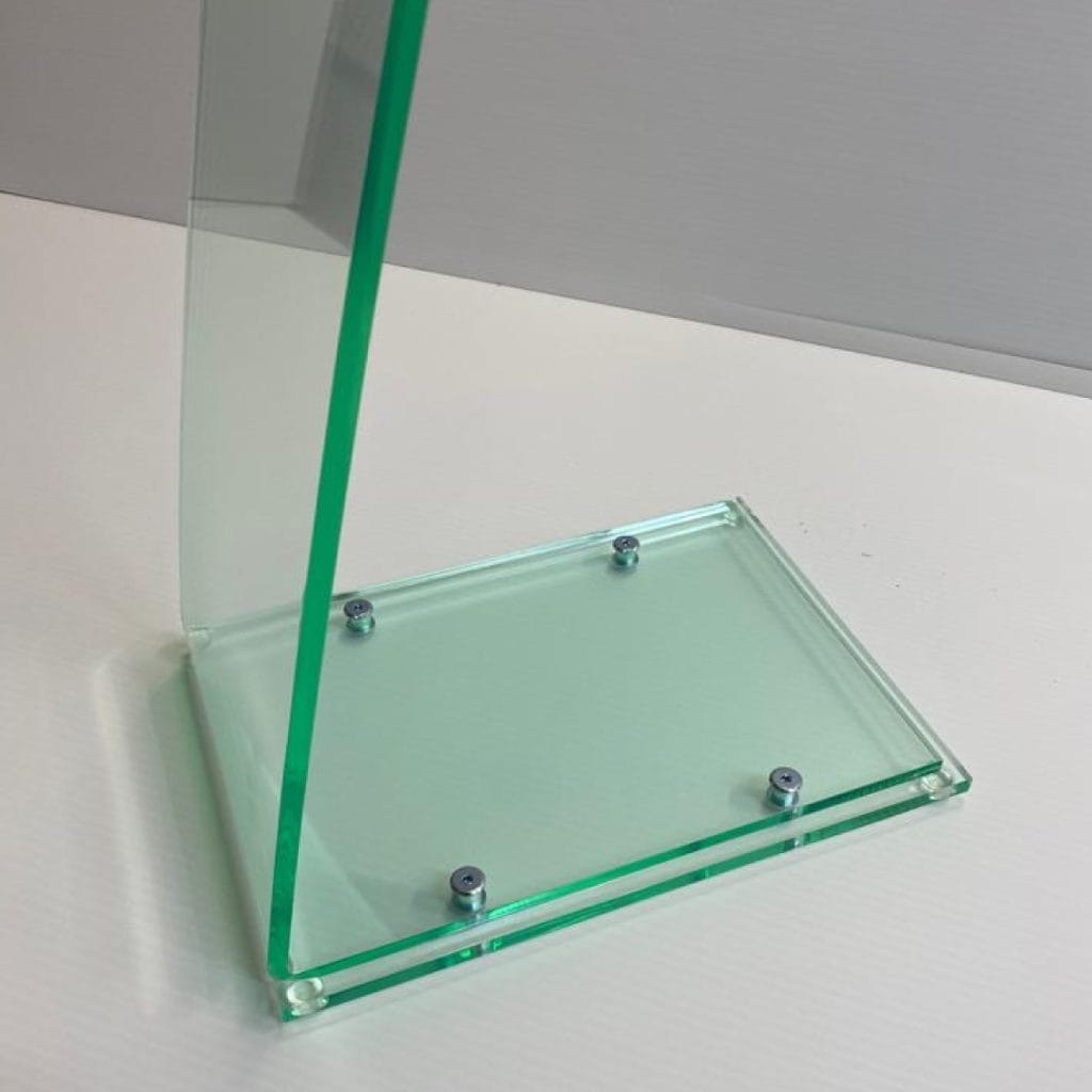 Menu Display Stand Translucent Green Acrylic base