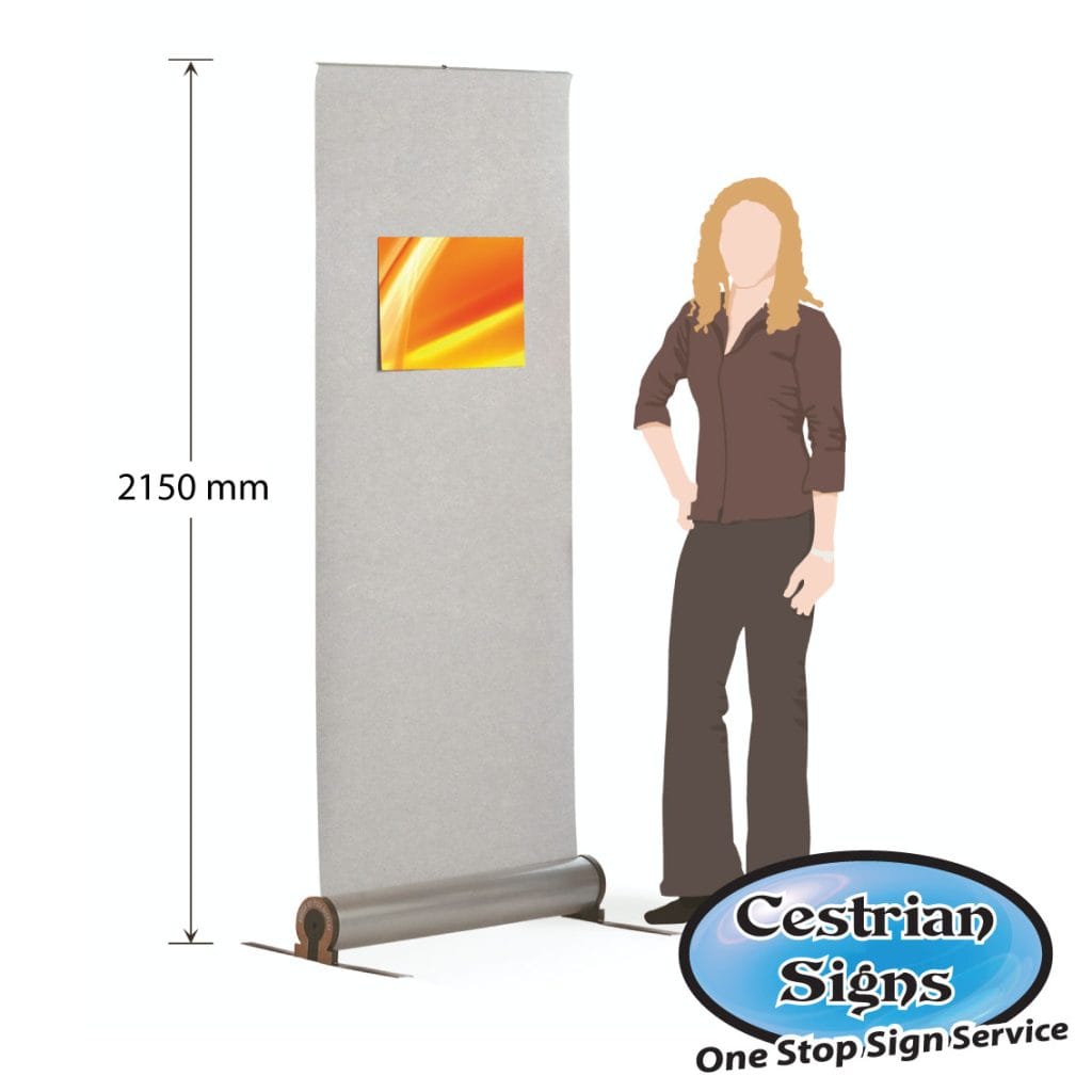OMEGA 780mm Velcro Fabric Roller Banner Stand Cestrian Signs
