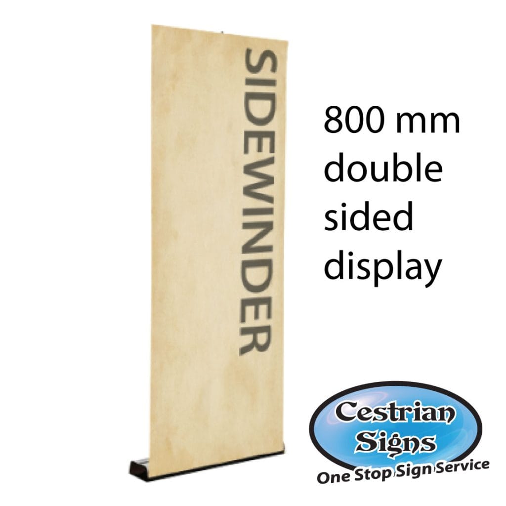sidewinder double sided roller banner 800 mm
