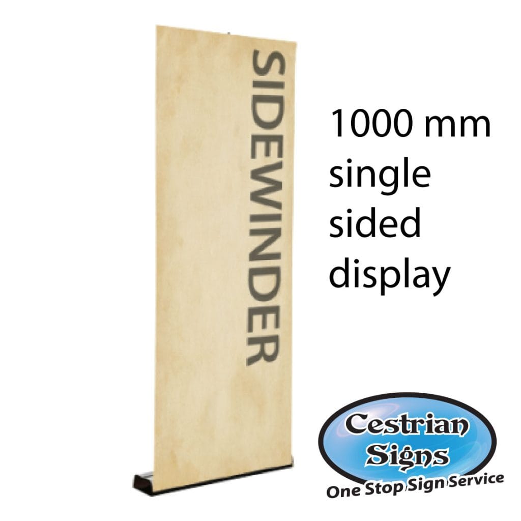 sidewinder single sided roller banner 1000 mm
