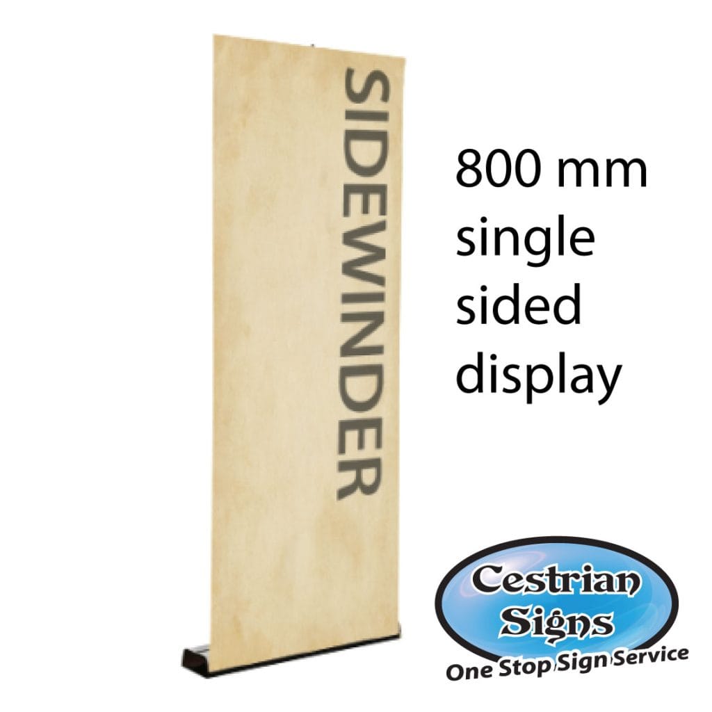 sidewinder single sided roller banner 800 mm