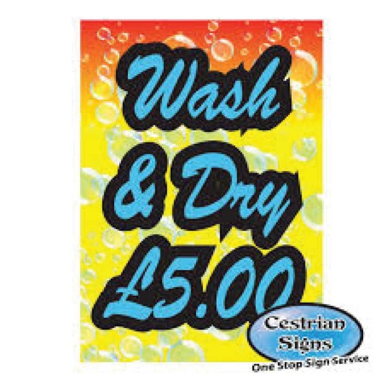 Hand Car Wash and Dry Sign Cestrian Signs