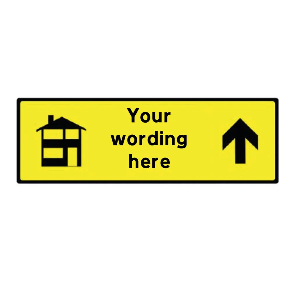 New build directional sign straight on - Cestrian Signs
