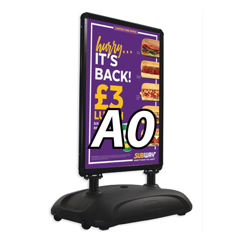 Sightmaster 3 A0 Black Pavement Forecourt Sign