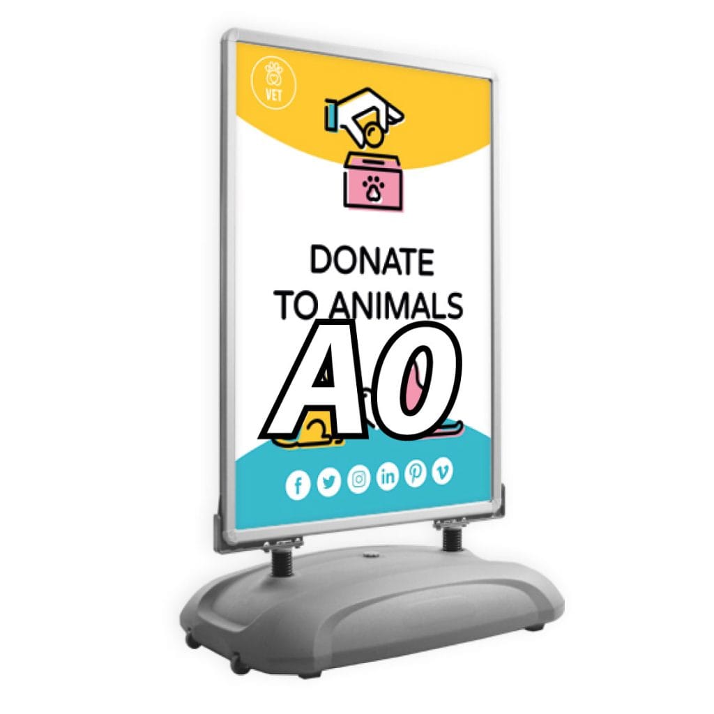 Sightmaster 3 A0 Silver Grey Pavement Forecourt Sign