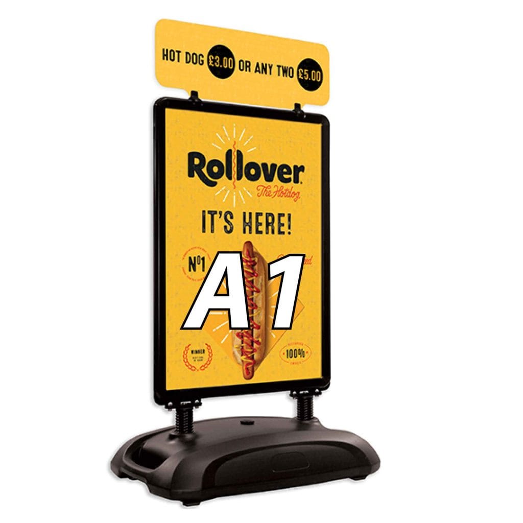 Sightmaster 3 A1 Pavement Or Forecourt Sign Black