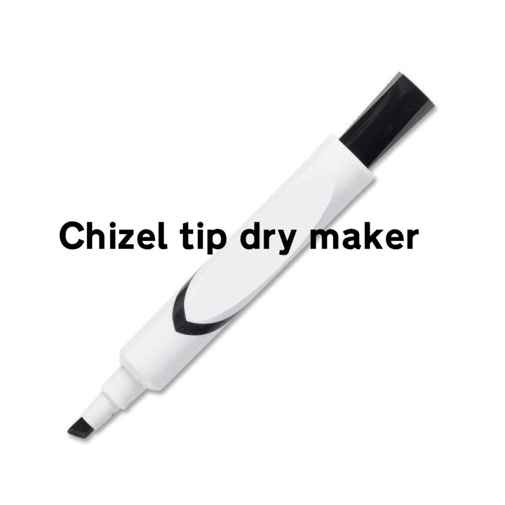 Chizel tip dry maker pen