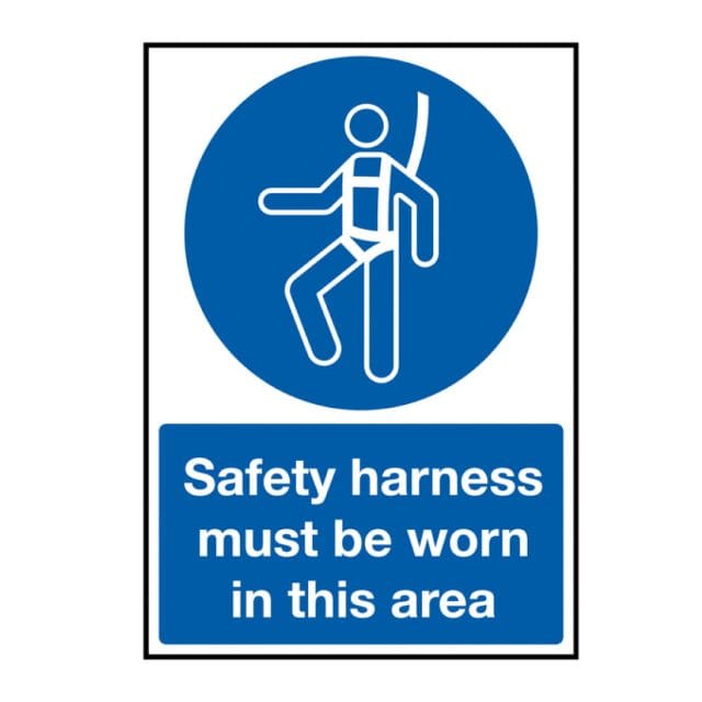 Safety Harness Must Be Worn Sign