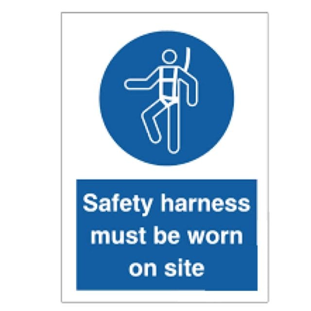 Safety Harness Must Be Worn Signs 200mm X 300mm