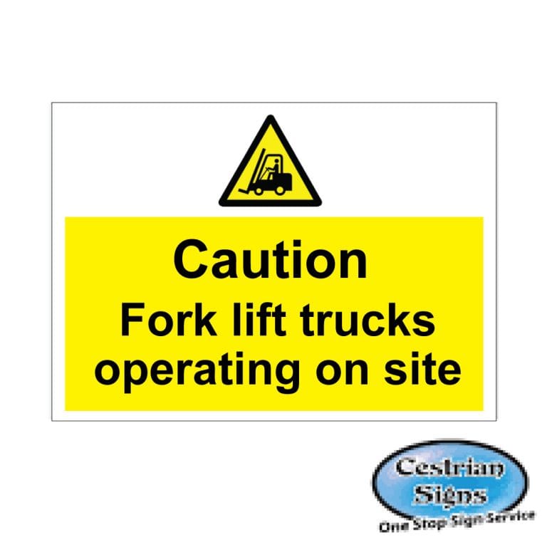 Caution-Fork-Lift-Truck-Signs-300mm-X-200mm