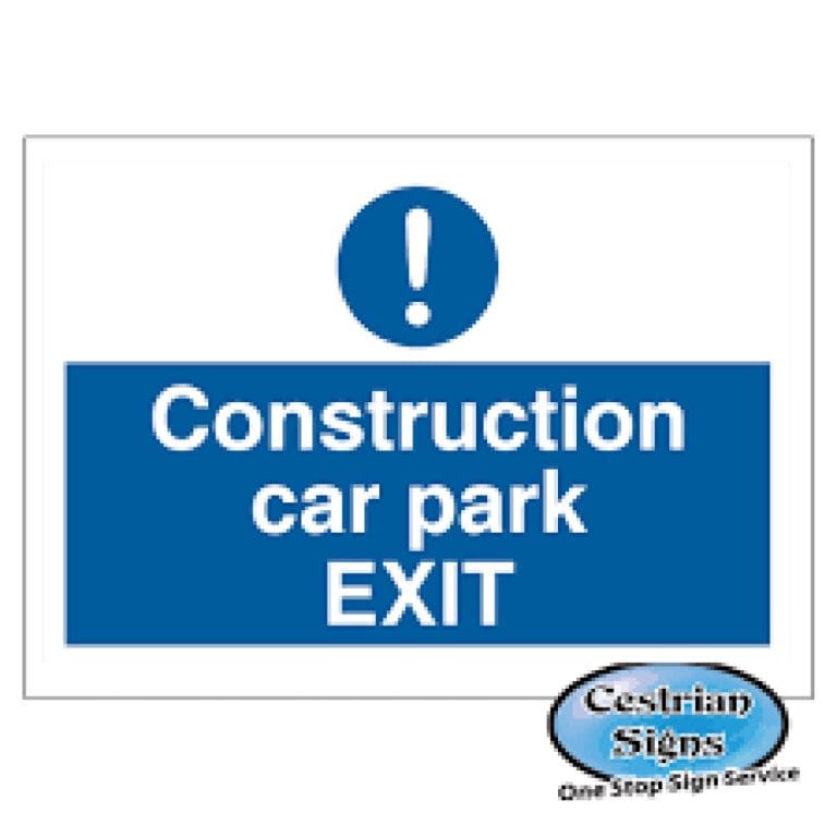 Construction-site-car-park-exit-signs