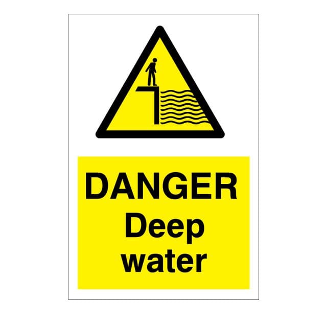 Danger Deep Water Signs