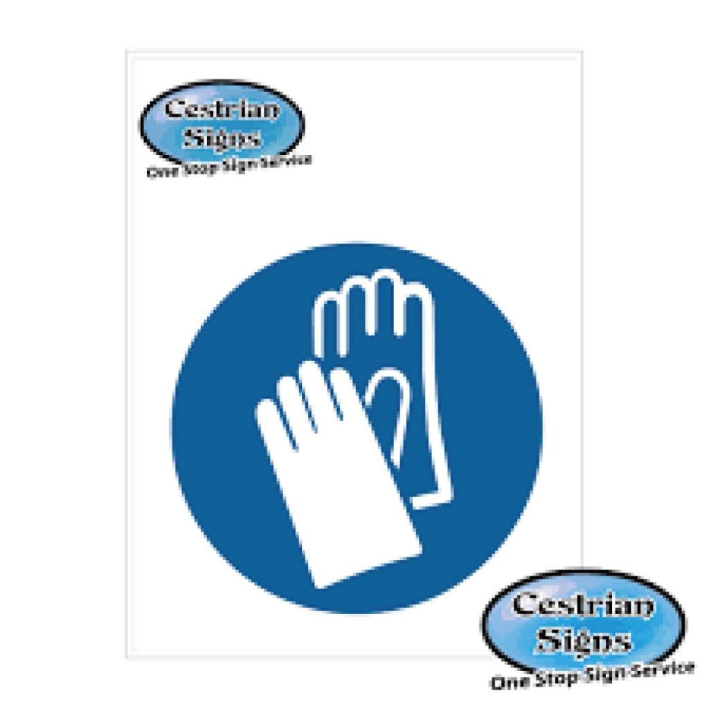 Hand-protection-must-be-worn-logo-sign