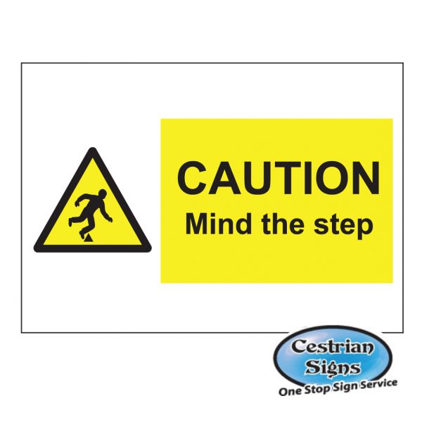 CAUTION MIND YOUR HEAD SAFETY SIGN PLASTIC RIGID 300x100mm *CHEAP* 