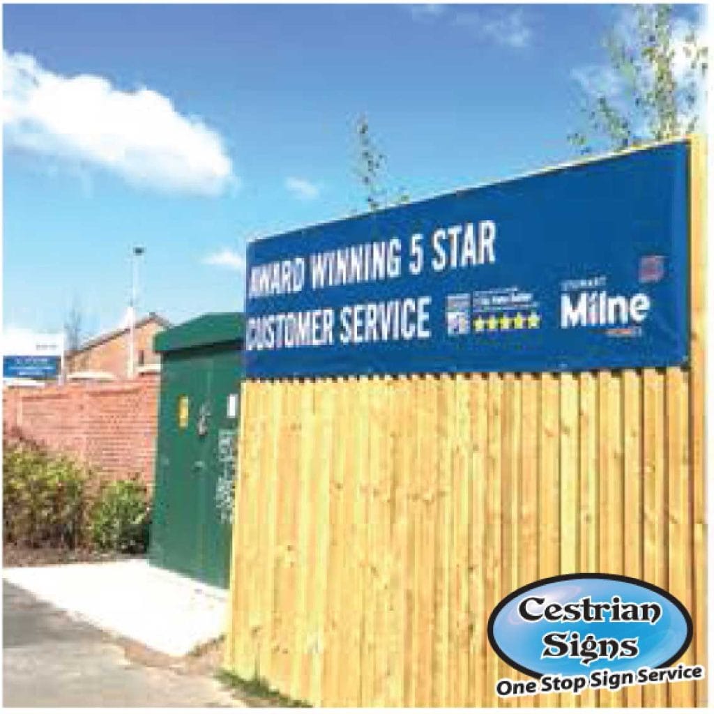 Building site fence banner
