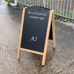 Recycled Plastic Wood Chalk A-Board Sign A2