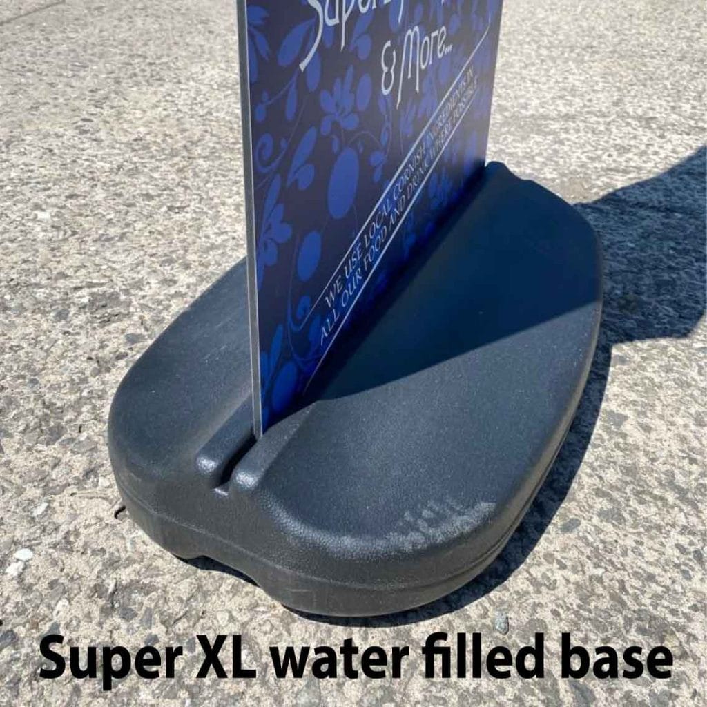 coffee cup sign water filled base