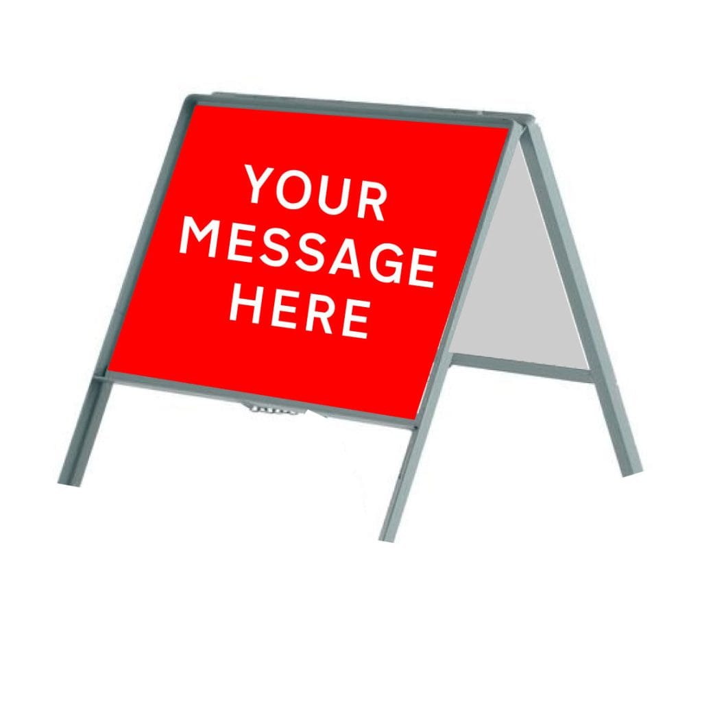 Double Sided Custom Message Road Sign Complete