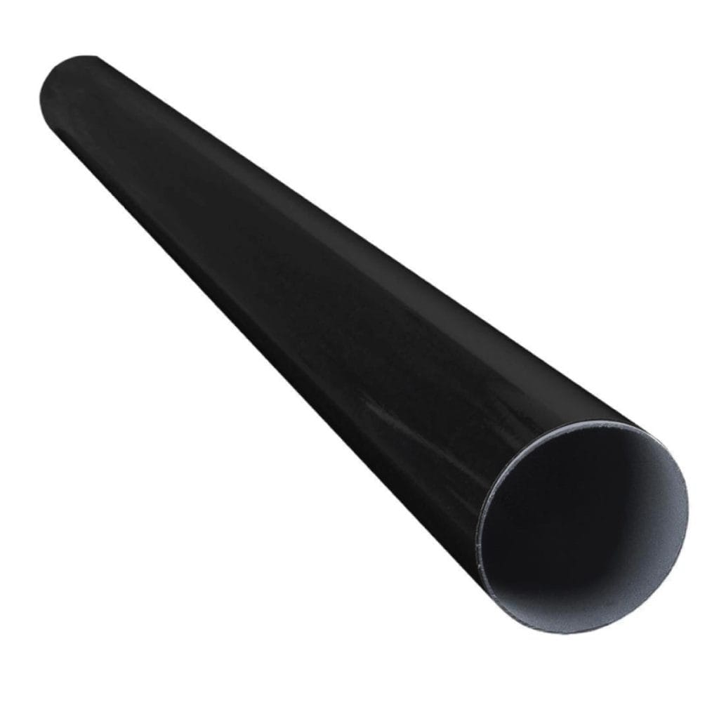 Black powder coated aluminium sign pole