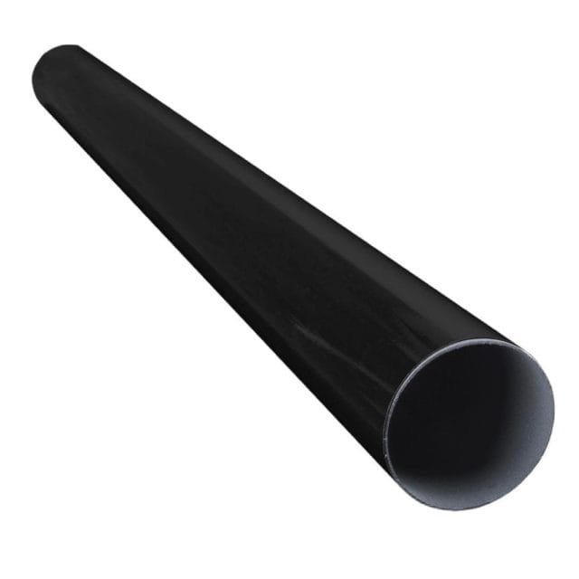 Black powder coated aluminium sign pole
