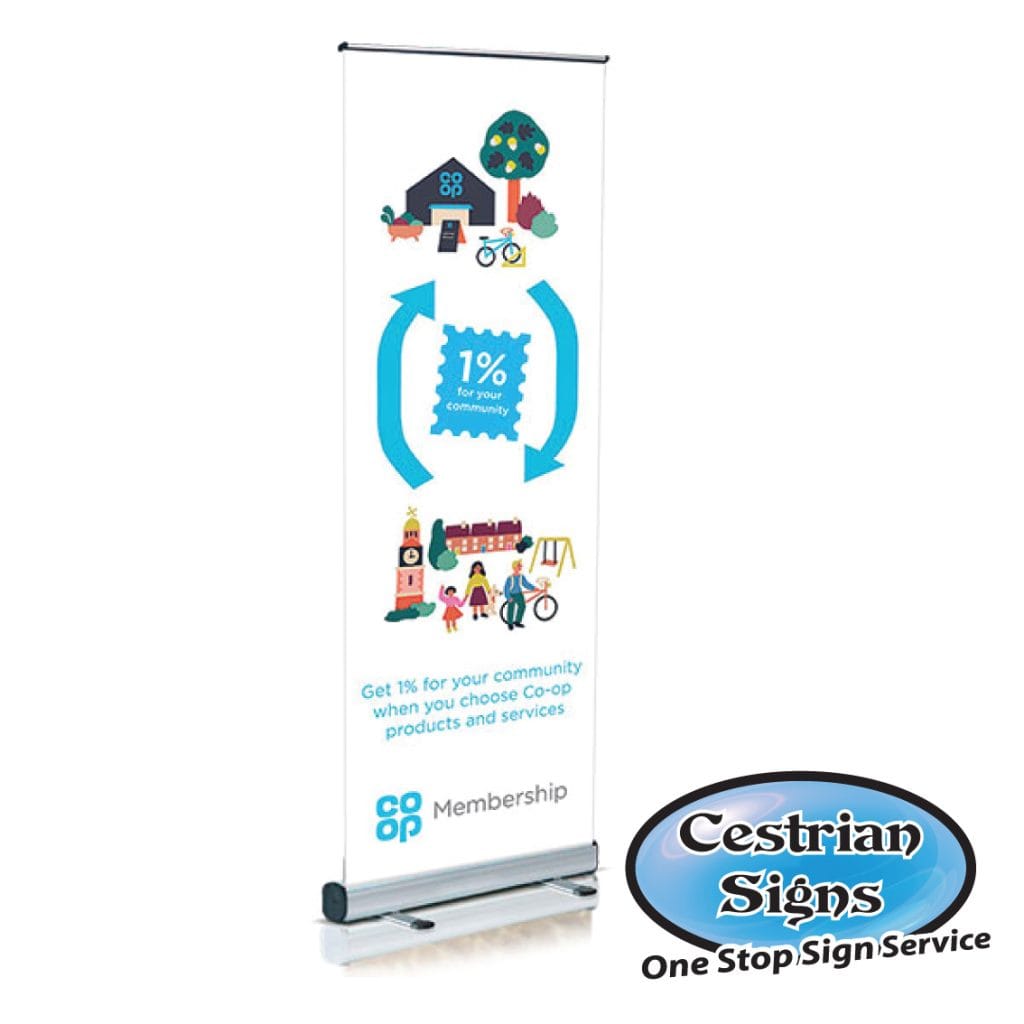 Budget Pull up Poster Display Stand