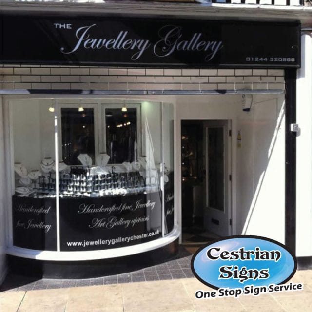 Jewellery shop facia sign chester