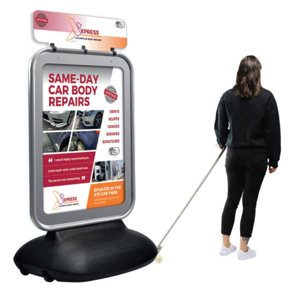 Sentinel Forecourt Sign trolly
